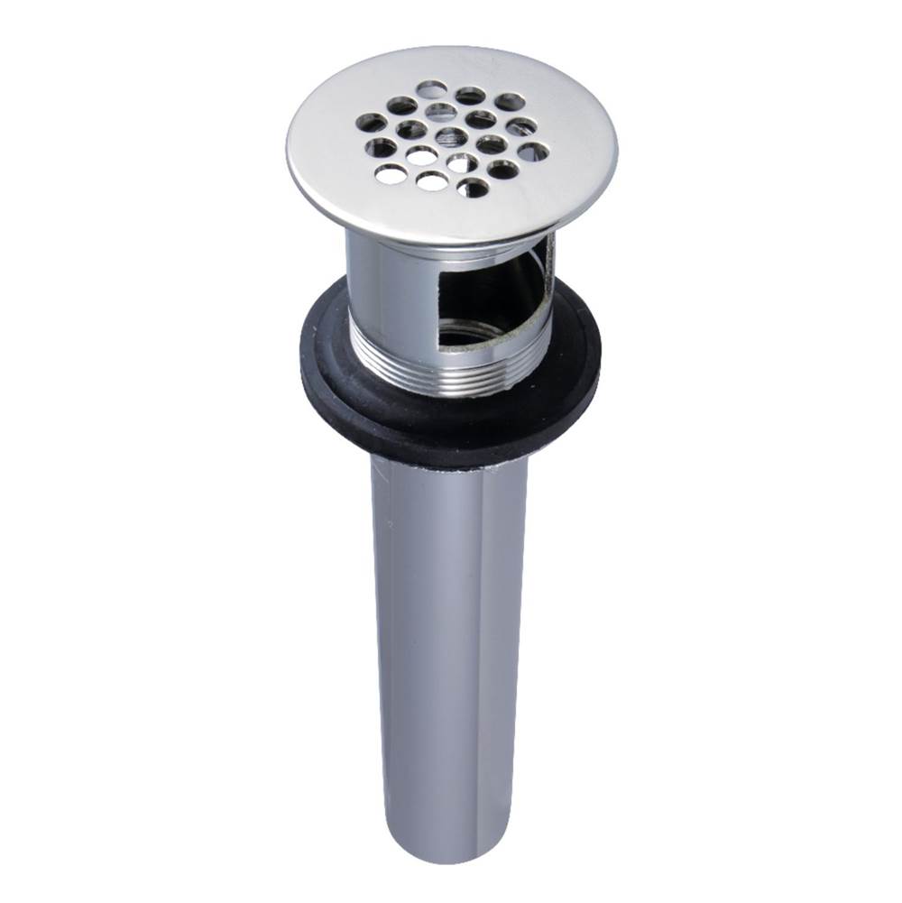 Kingston Brass Grid Drain with Overflow, Polished Nickel