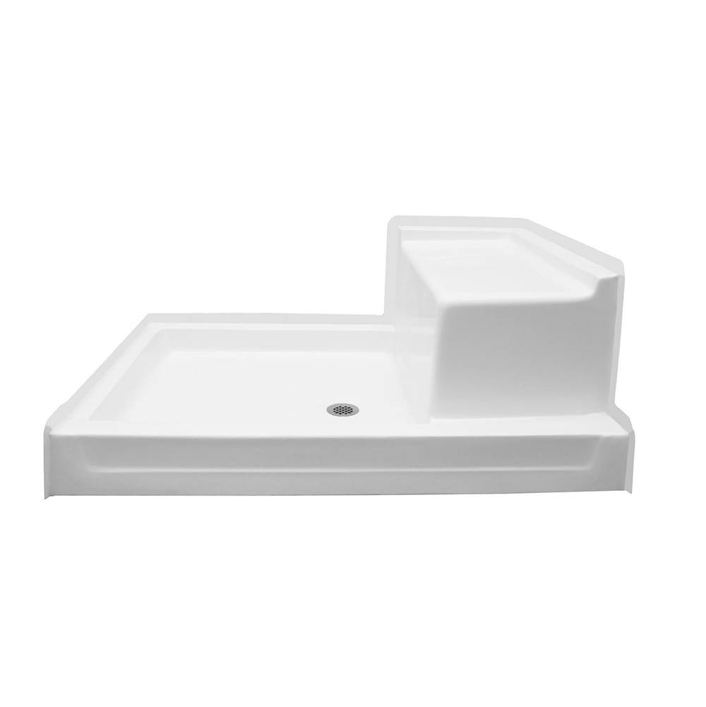 Hamilton Bathware AcrylX 48 x 36 x 6 Shower Base in Biscuit G4836SH 1S PAN