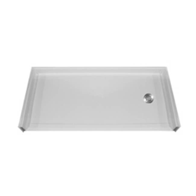 Hamilton Bathware AcrylX Shower Base in White MPB 6033 BF 1.0 L/R